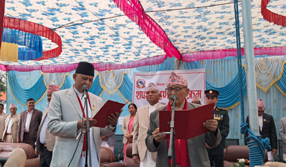 लुम्बिनी प्रदेशका मुख्यमन्त्रीसहित आठ मन्त्रीको शपथ