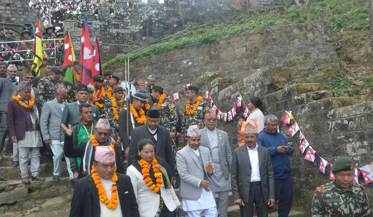 गोरखाबाट एकीकरण पदयात्रामा निस्कियो नेपाली सेनाको टोली