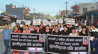 बाराकी ३ वर्षीया गरिमाको न्यायको माग गर्दै देशभर प्रदर्शन, तुलसीपुरमा पनि आक्रोश