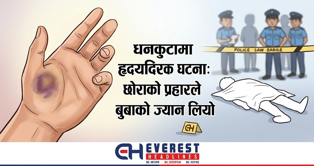 धनकुटामा हृदयविदारक घटना: छोराको प्रहारले बुबाको ज्यान लियो