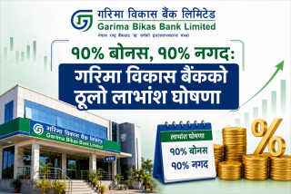 १०% बोनस, १०% नगद: गरिमा विकास बैंकको ठूलो लाभांश घोषणा