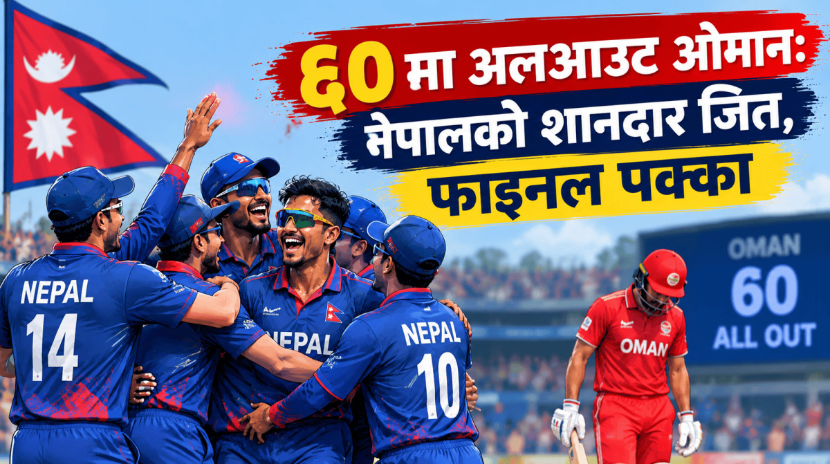 ६० मा अलआउट ओमान: नेपालको शानदार जित, फाइनल पक्का