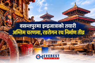 वसन्तपुरमा इन्द्रजात्राको तयारी अन्तिम चरणमा, रङरोगन र रथ निर्माण तीव्र