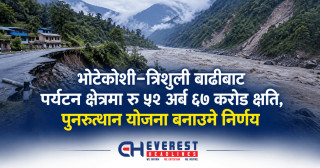 भोटेकोशी–त्रिशुली बाढीबाट पर्यटन क्षेत्रमा रु ५२ अर्ब ६७ करोड क्षति, पुनरुत्थान योजना बनाउने निर्णय