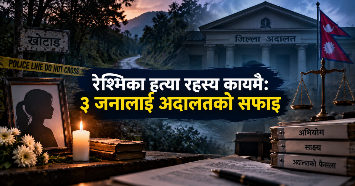 रेश्मिका हत्या रहस्य कायमै: ३ जनालाई अदालतको सफाइ